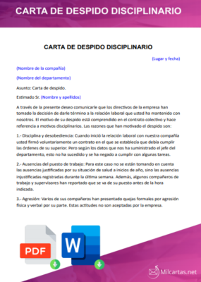 Introducir Imagen Modelo De Carta De Despido Disciplinario Por